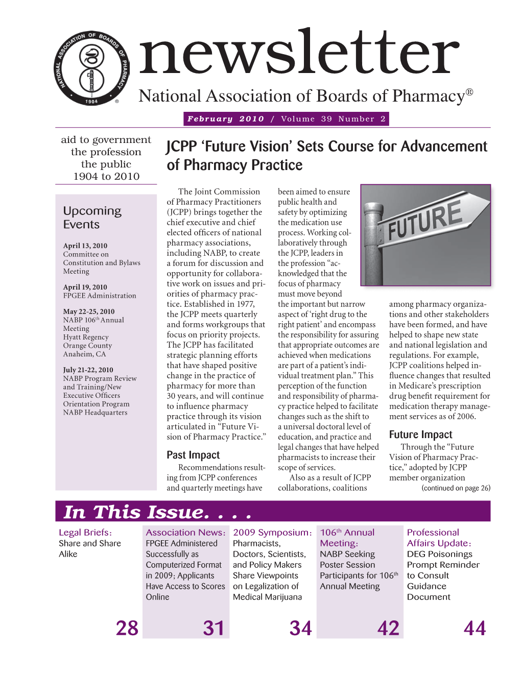 National Association of Boards of Pharmacy® February 2010 / Volume 39 Number 2