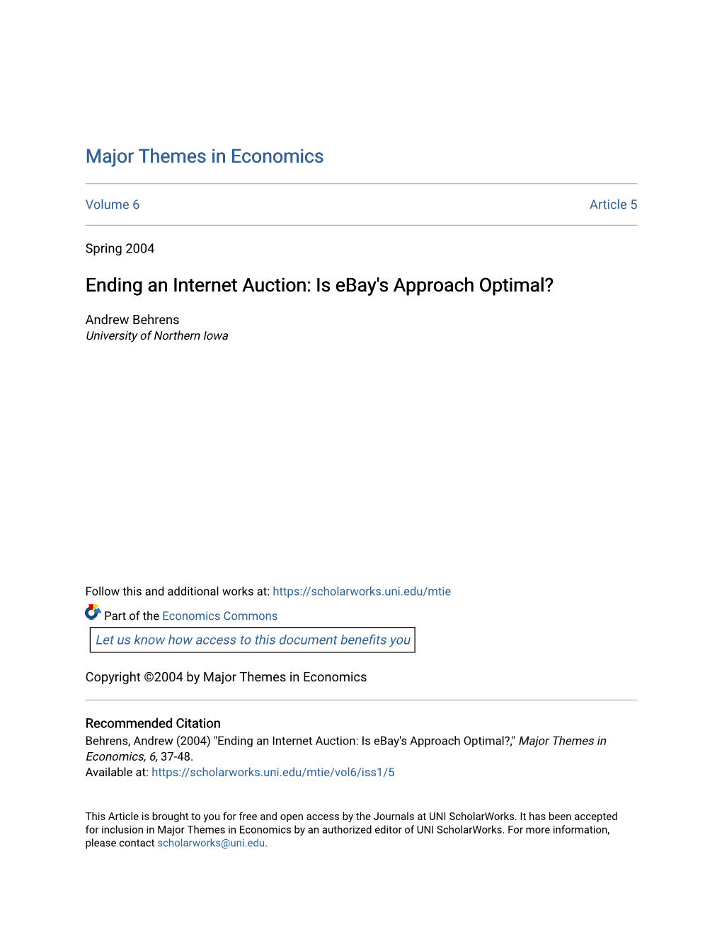 Ending an Internet Auction: Is Ebay's Approach Optimal?