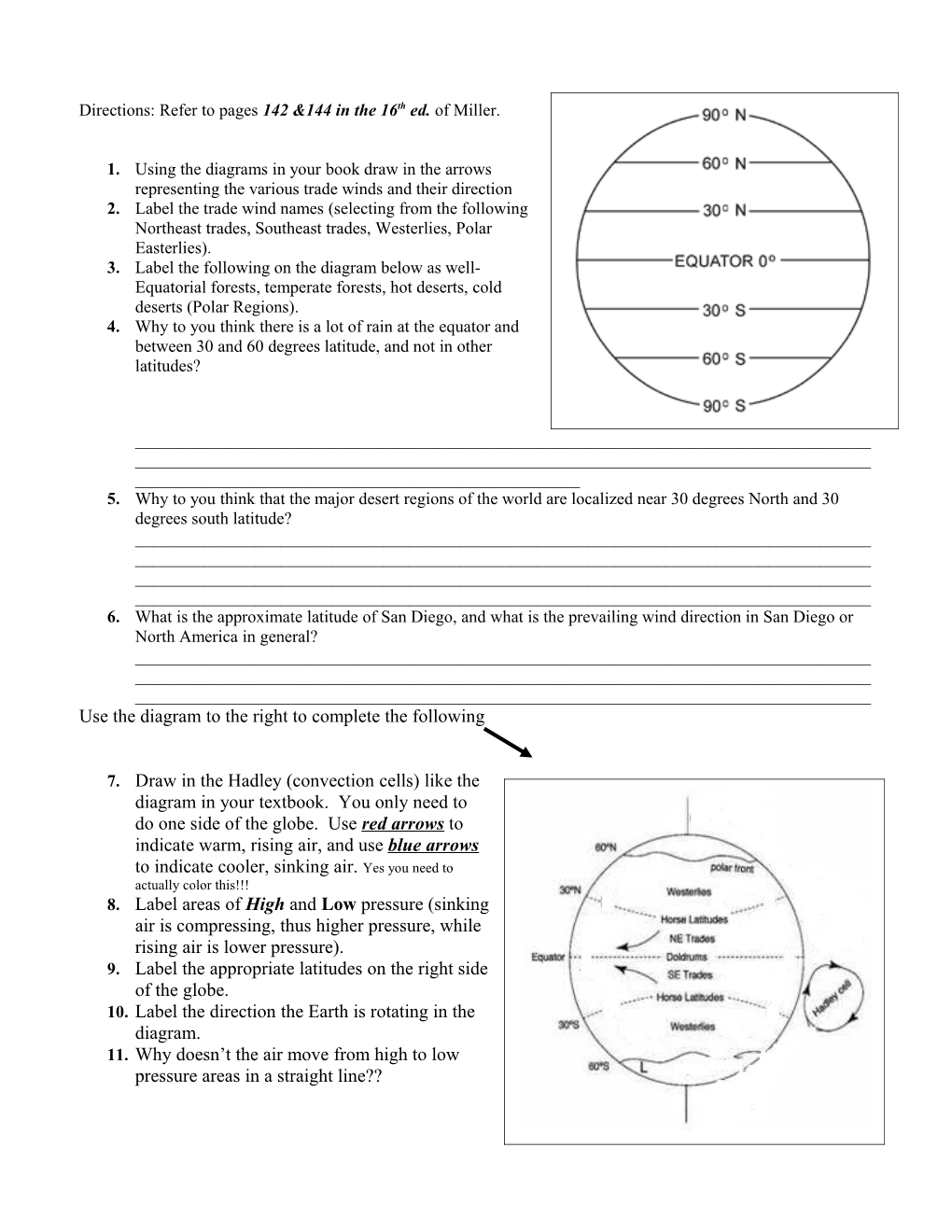 Directions: Refer to Pages 102&103 in the 15Th Ed