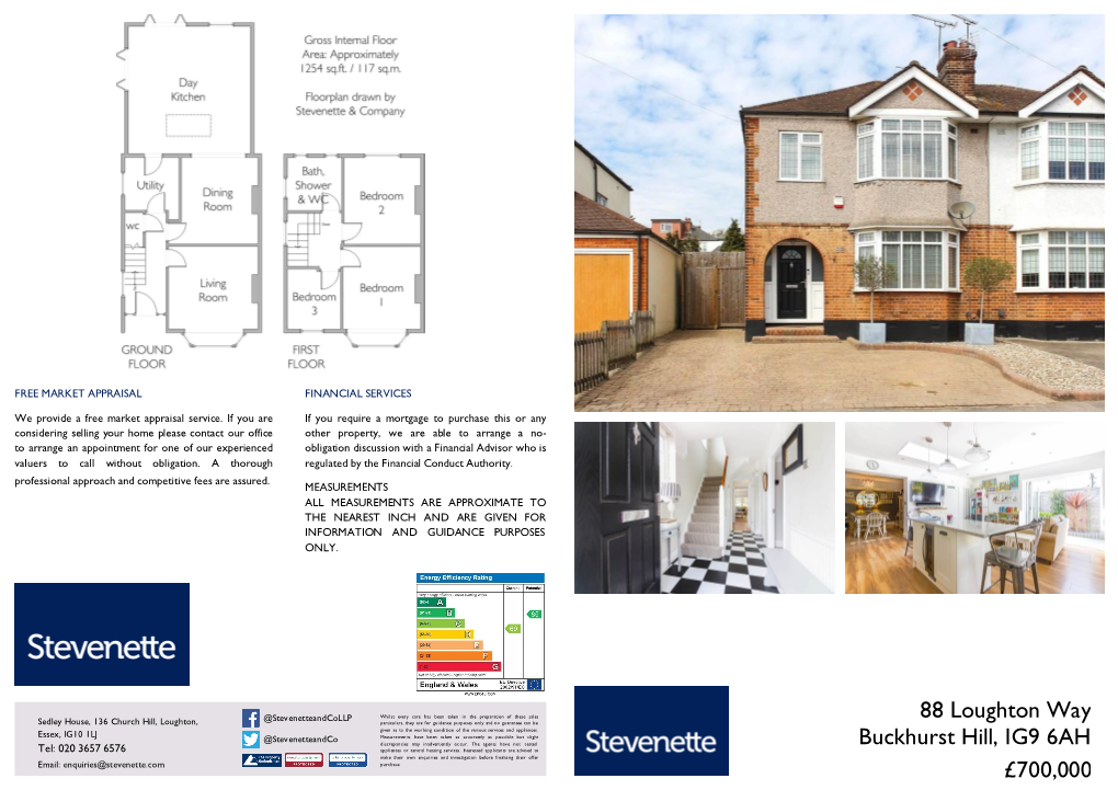 88 Loughton Way Buckhurst Hill, IG9 6AH £700,000