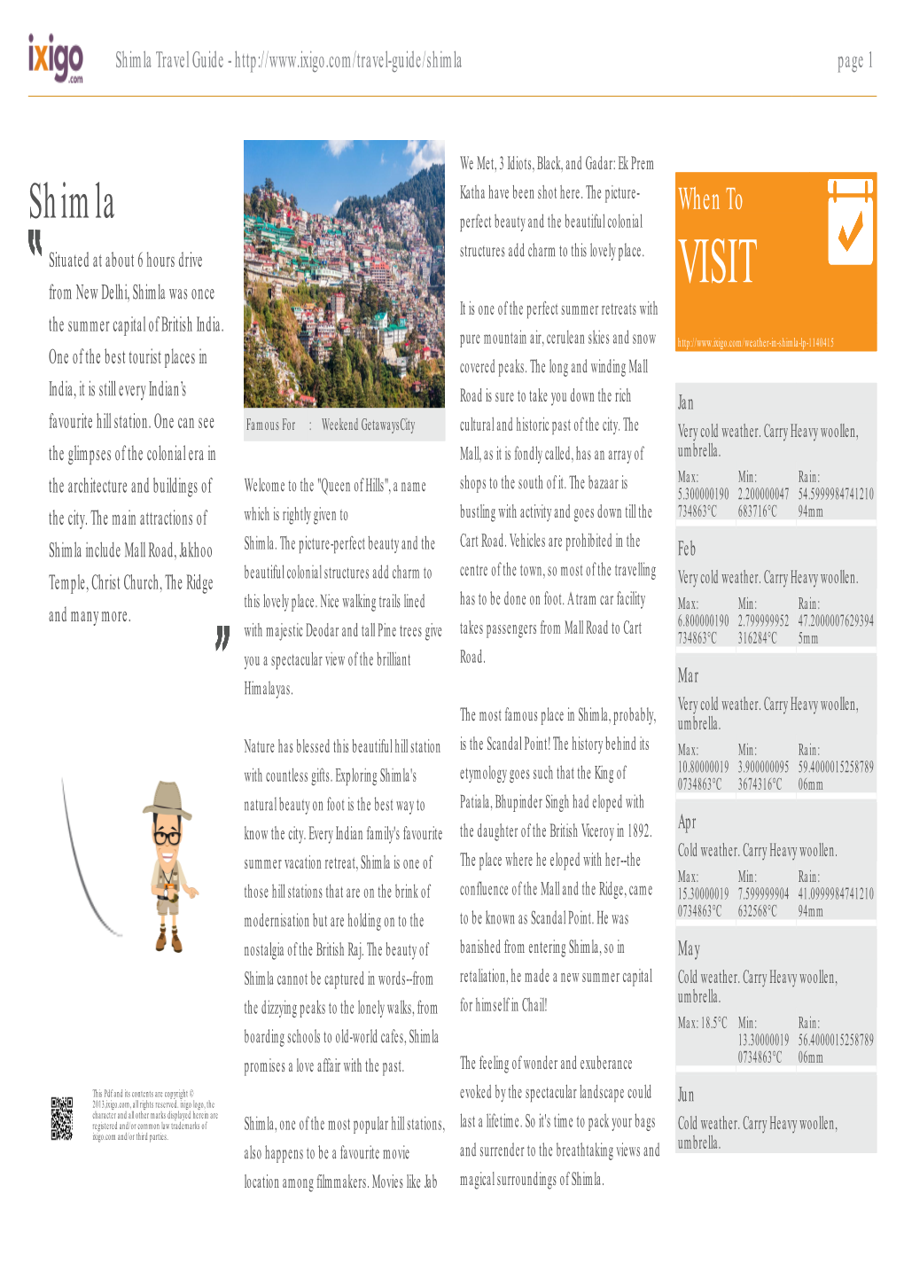 Shimla (西姆拉) Travel Guide