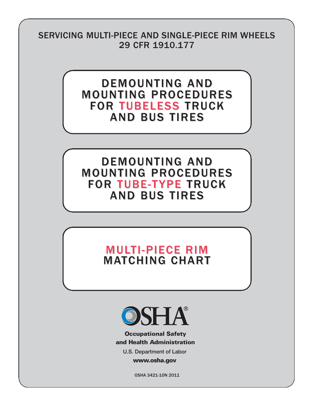 Servicing Multi-Piece and Single-Piece Rim Wheels