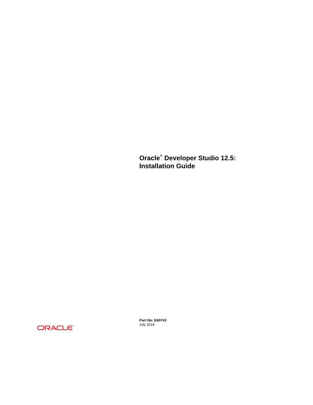 Oracle® Developer Studio 12.5