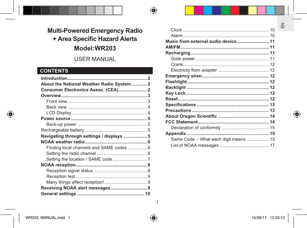 Multi-Powered Emergency Radio + Area Specific Hazard Alerts Model