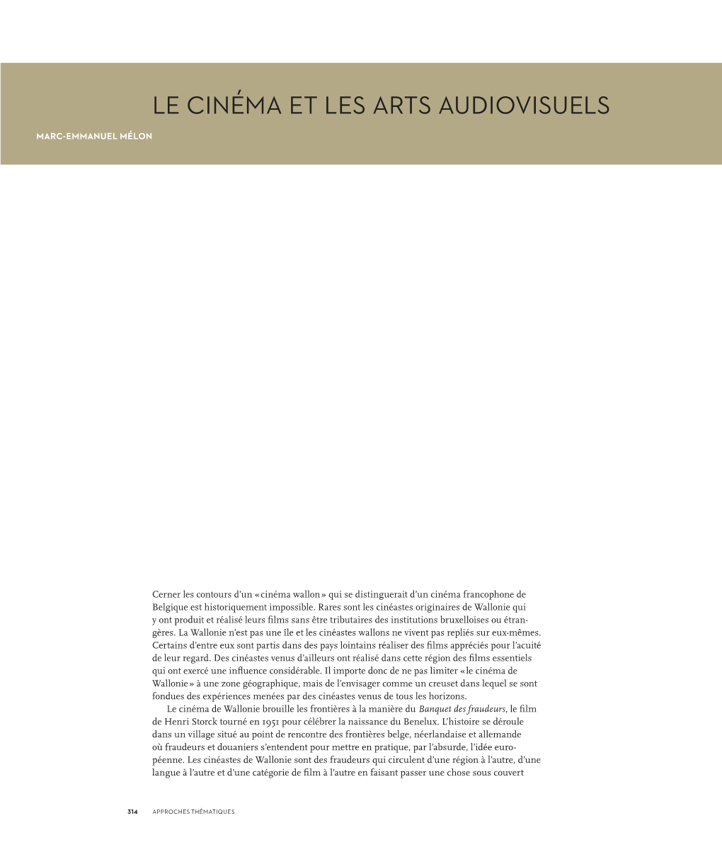 Le Cinéma Et Les Arts Audiovisuels