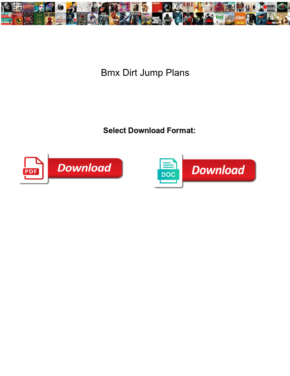 Bmx Dirt Jump Plans