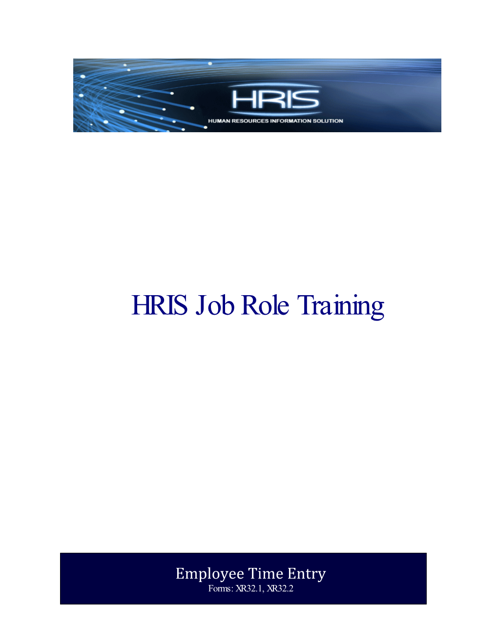 HRIS Job Role Training