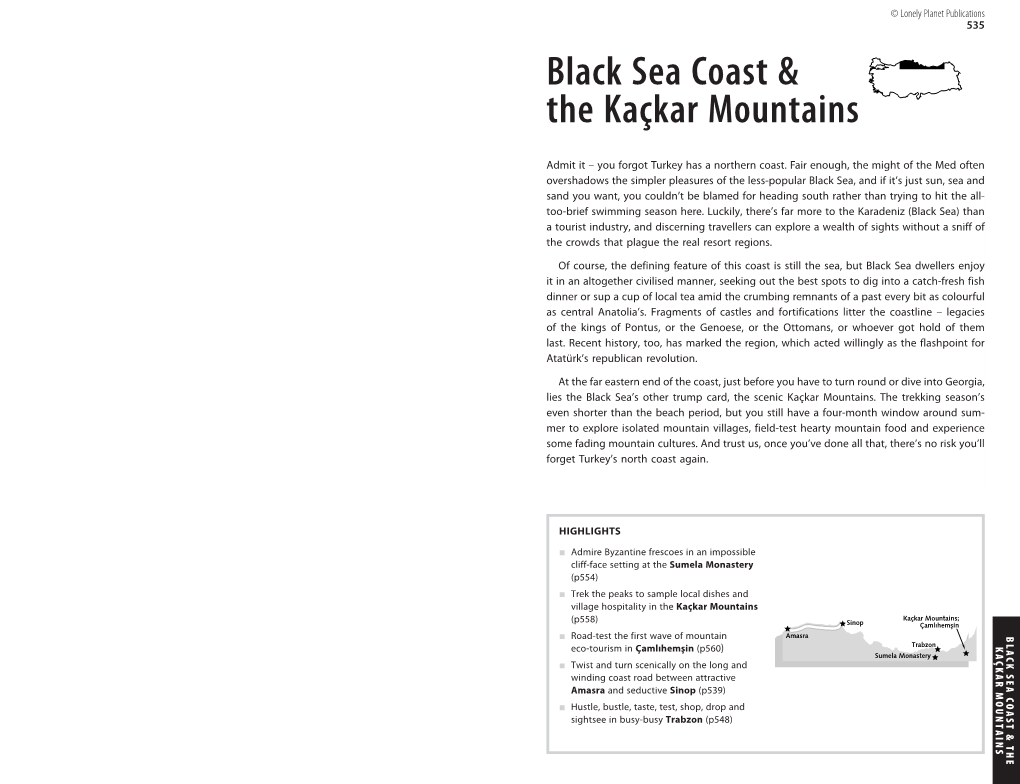 Black Sea Coast & the Kaçkar Mountains