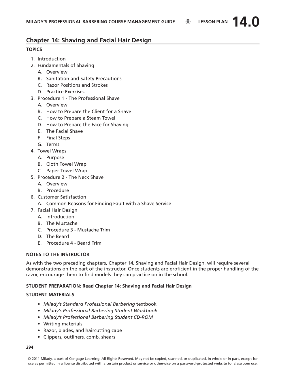 Chapter 14: Shaving and Facial Hair Design TOPICS 1