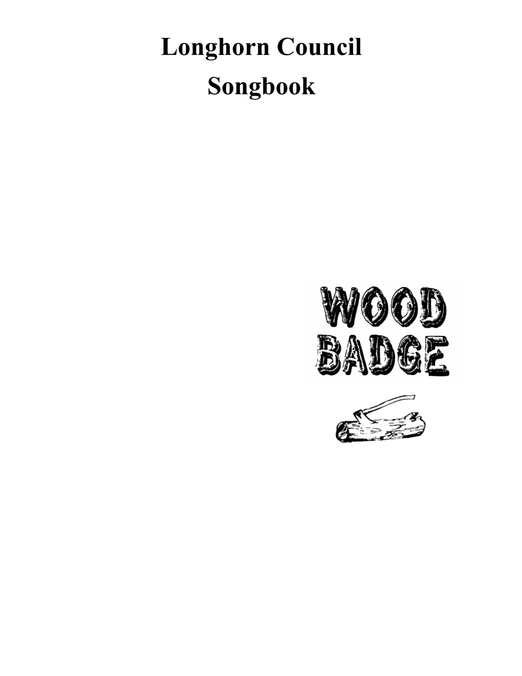 Longhorn Council Songbook