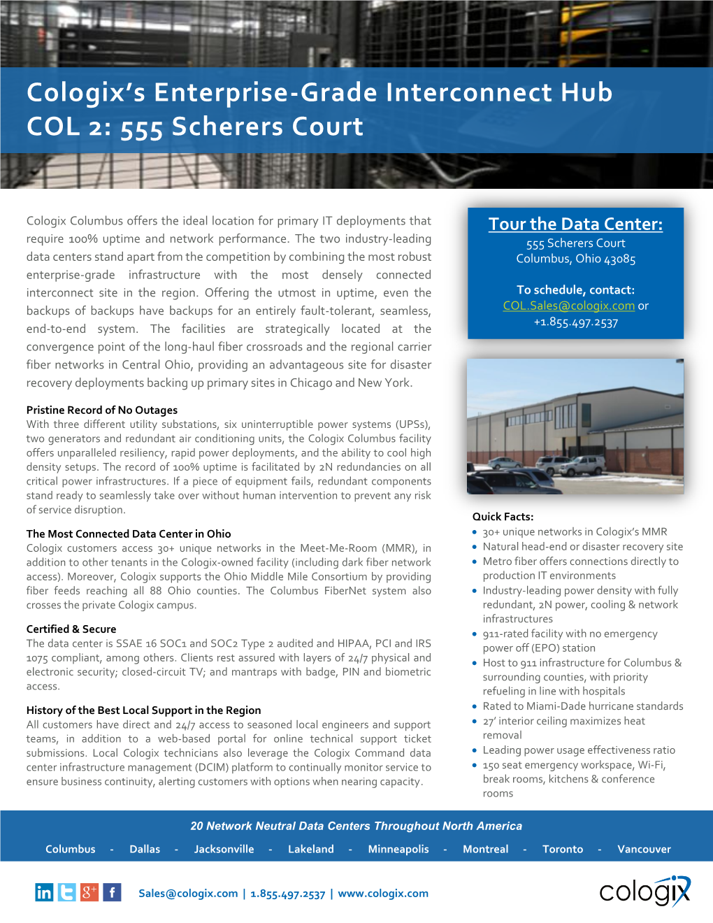 Cologix Columbus 2 Data Center