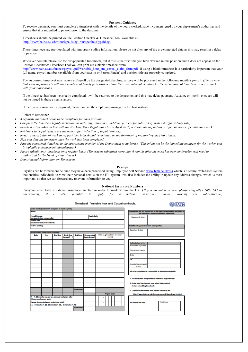 Payment Guidance