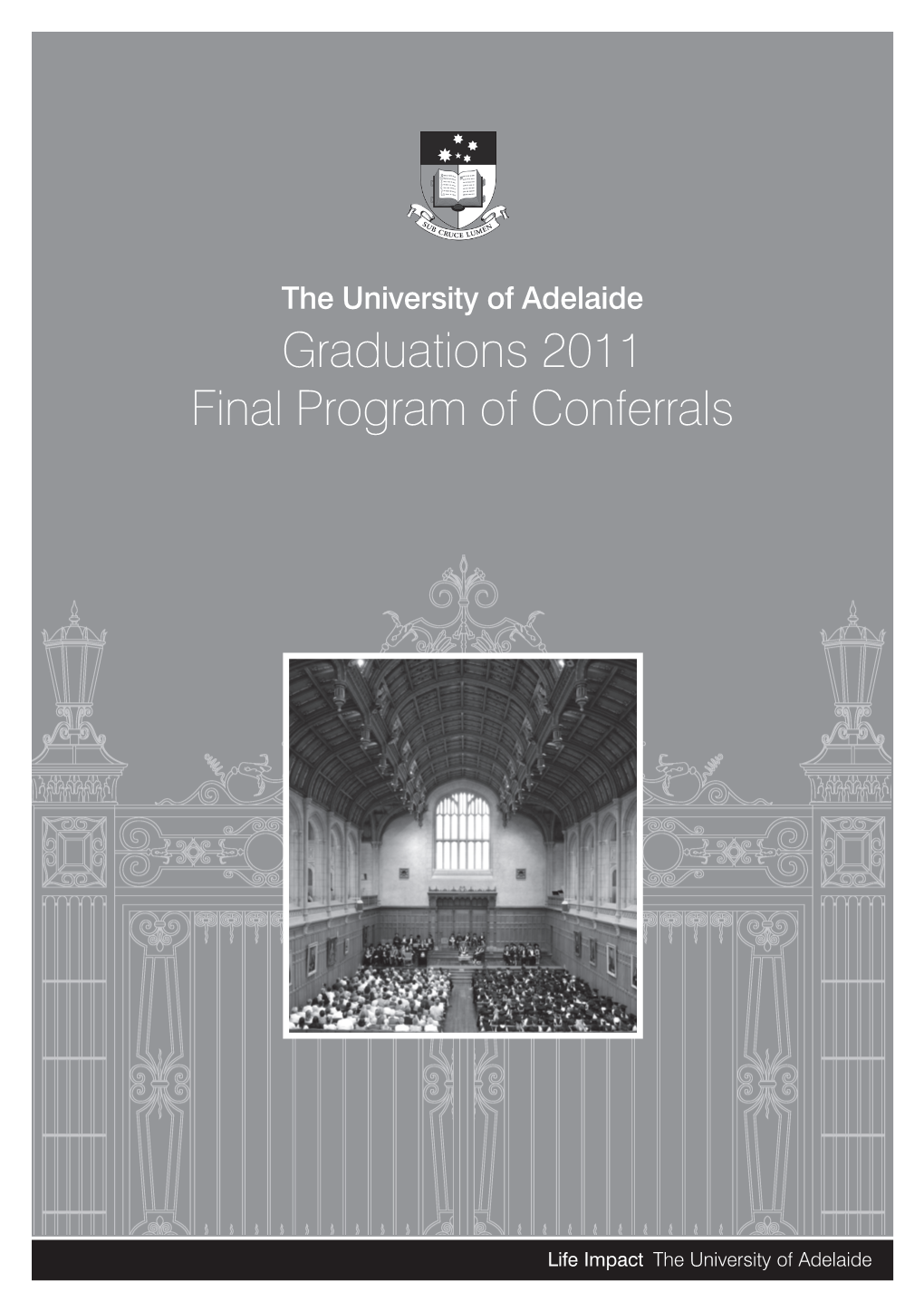 Graduations 2011 Final Program of Conferrals
