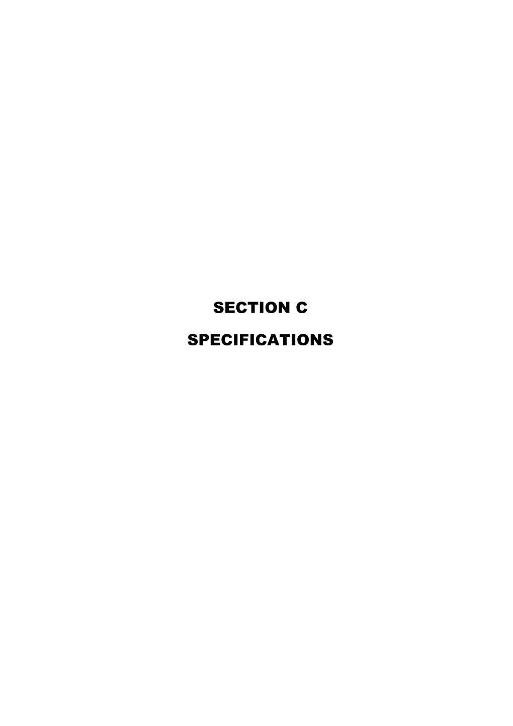 Section C Specifications
