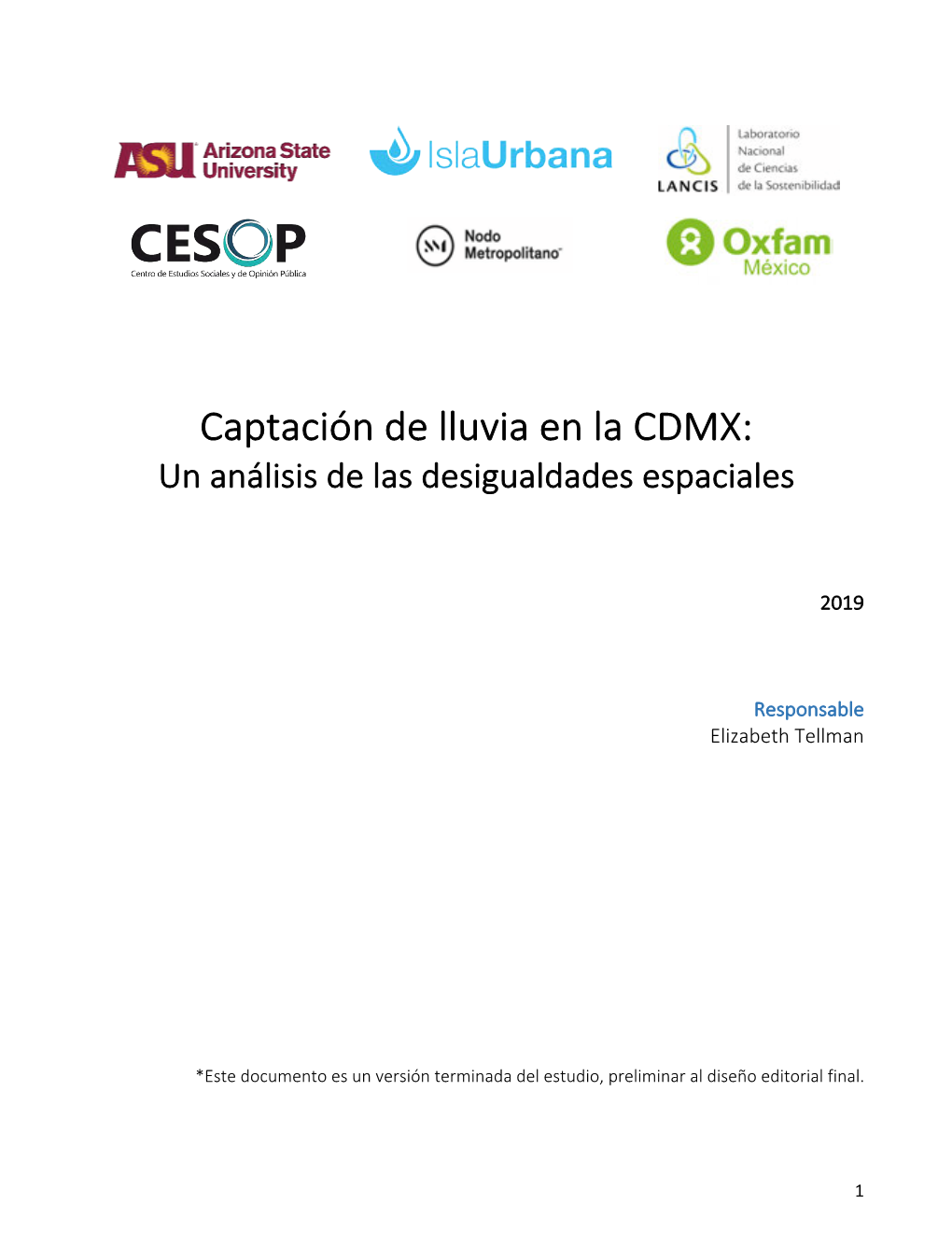 Captación De Lluvia En La CDMX: Un Análisis De Las Desigualdades Espaciales