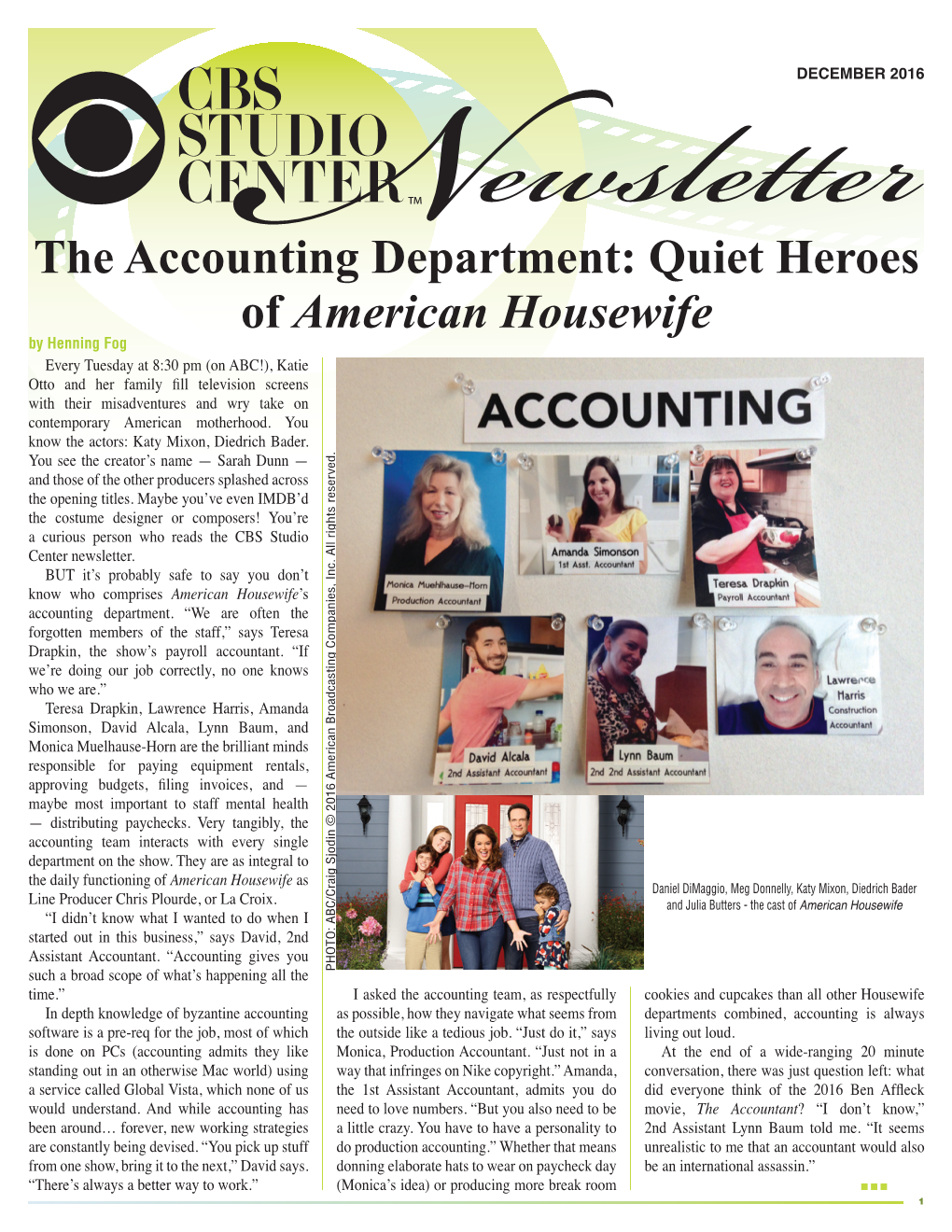 The Accounting Department: Quiet Heroes of American Housewife