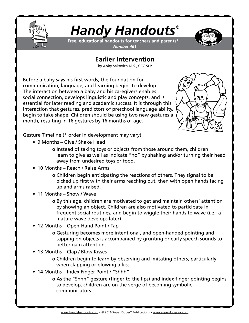 Handy Handouts® Free, Educational Handouts for Teachers and Parents* Number 461