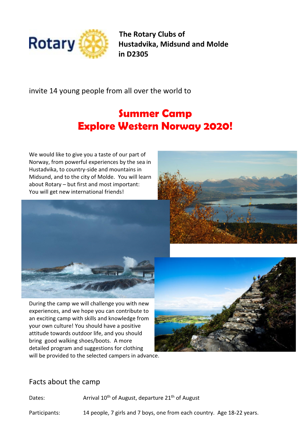 Summer Camp Explore Western Norway 2020!