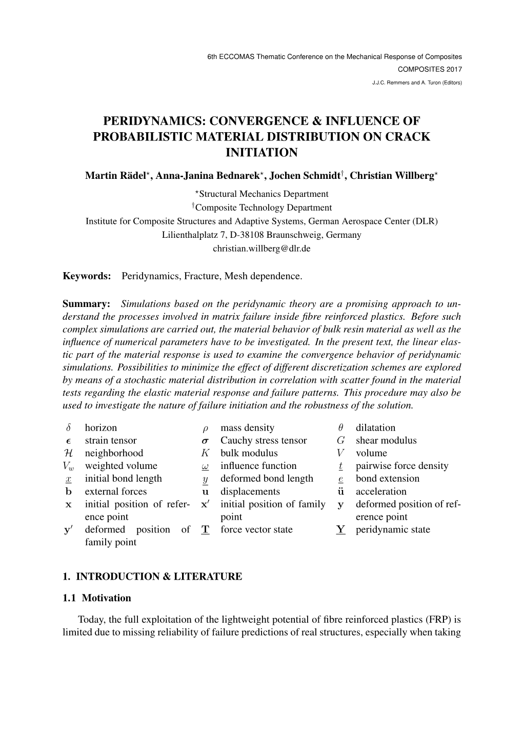 Peridynamics: Convergence & Influence of Probabilistic Material