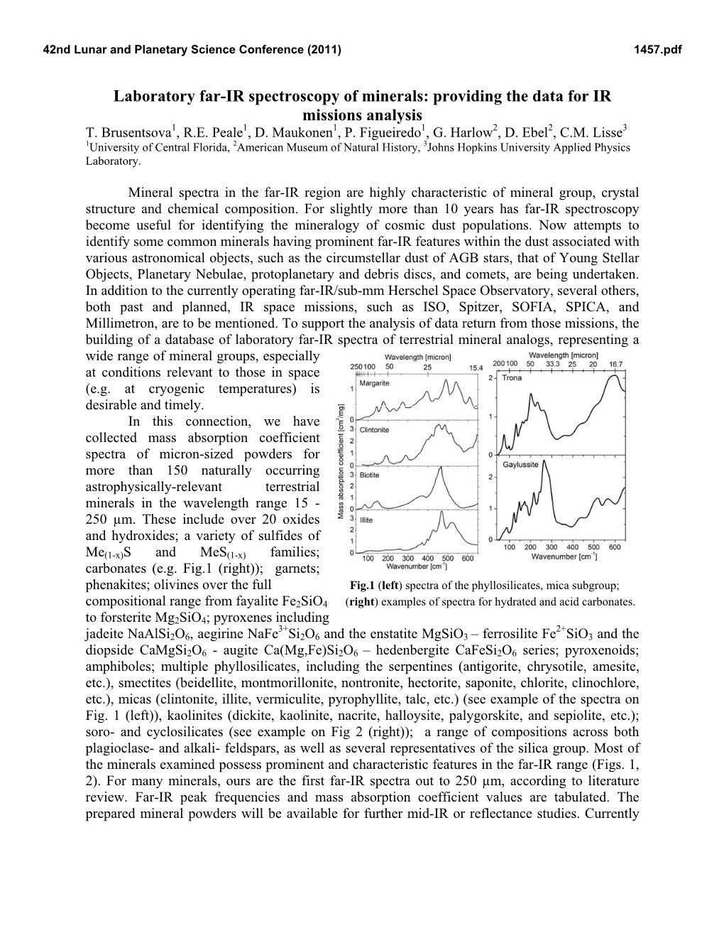 Laboratory Far-IR Spectroscopy of Minerals: Providing the Data for IR Missions Analysis T