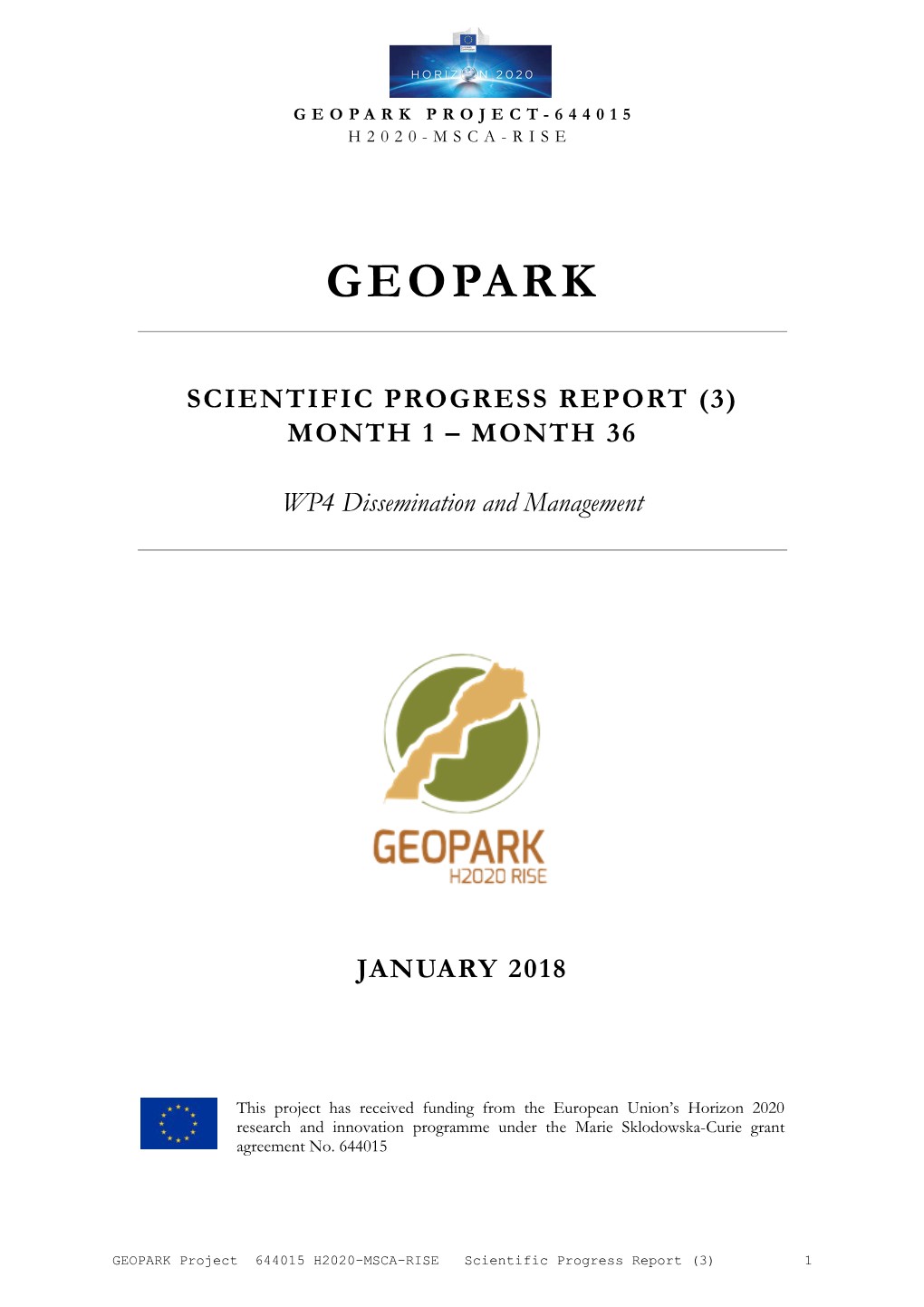 Geopark Project- 644015 H2020- Msca- Rise