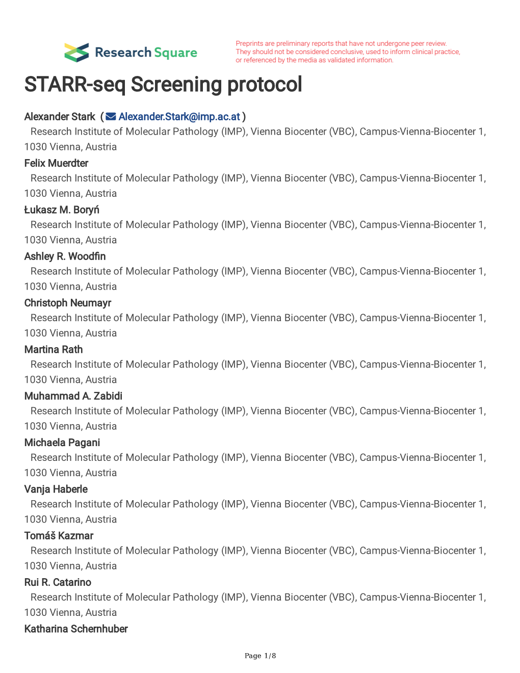 STARR-Seq Screening Protocol