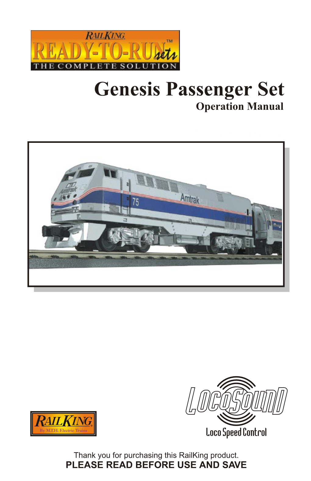 Genesis Passenger Set Operation Manual