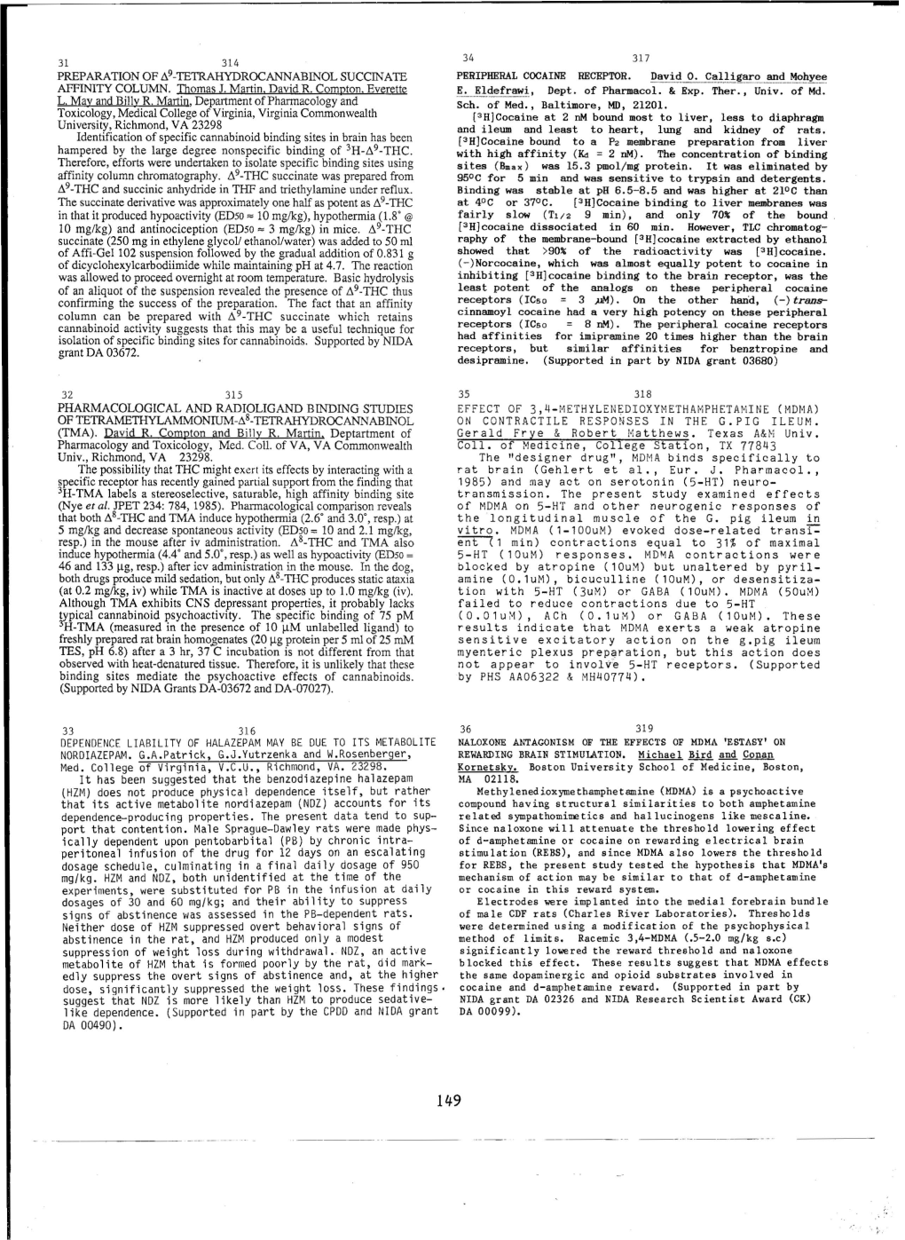 Dependence Liability of Halazepam May Be Due to Its Metabolite Naloxone Antagonism of the Effects of Mdma 'Estasy' on Nordiazepam