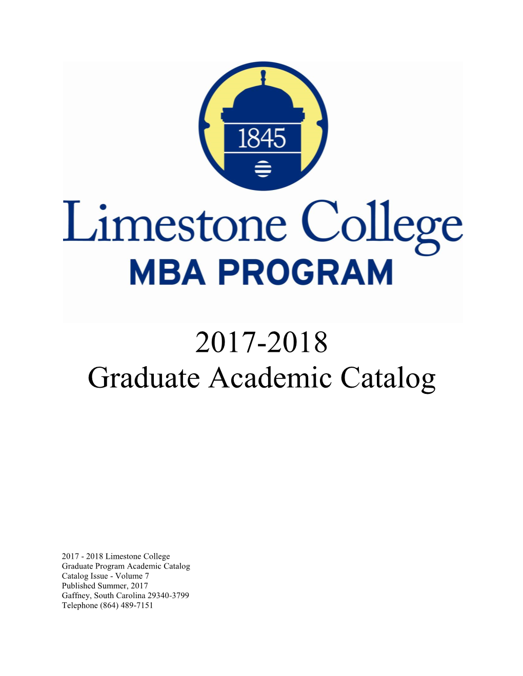 2017-2018 Graduate Academic Catalog