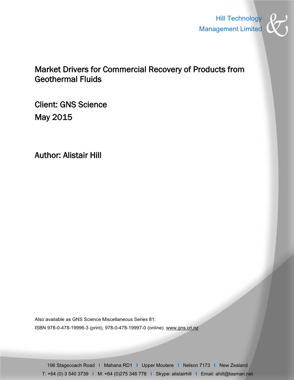 Market Drivers for Commercial Recovery of Products from Geothermal Fluids