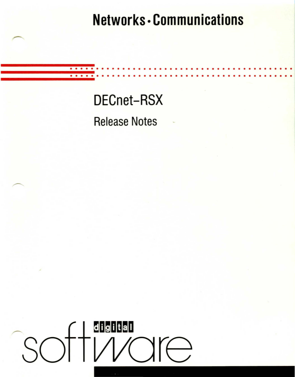 Decnet-RSX Release Notes