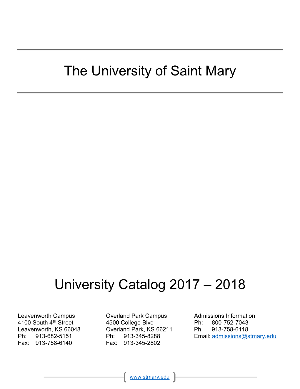 2017-2018 USM Academic Catalog