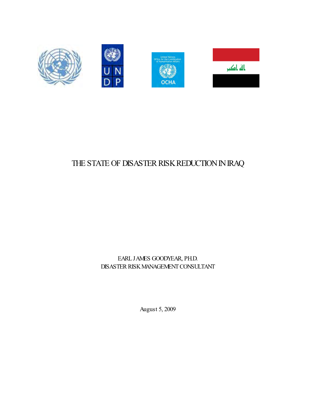 The State of Disaster Risk Reduction in Iraq