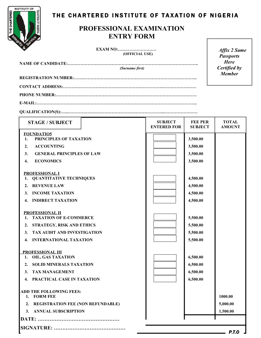 The Chartered Institute of Taxation of Nigeria