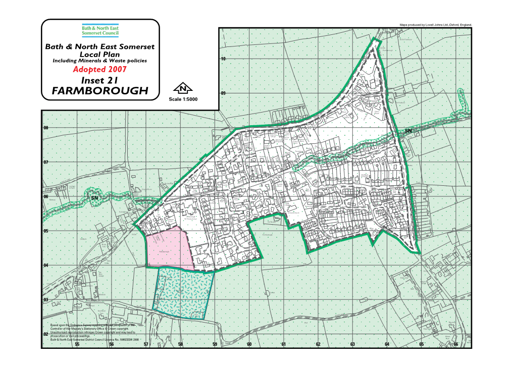 See the Farmborough Housing Development Boundary And