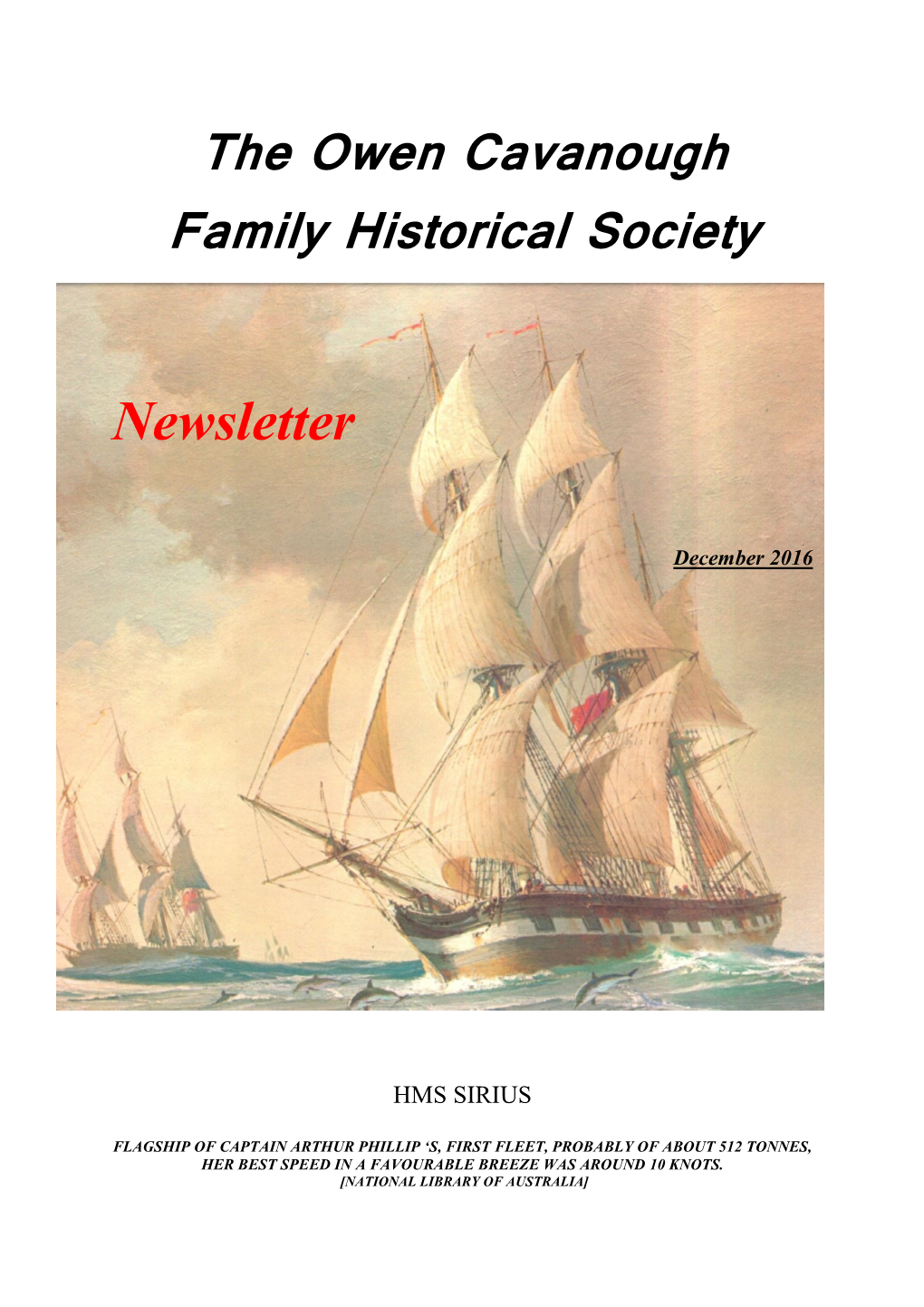 The Owen Cavanough Family Historical Society