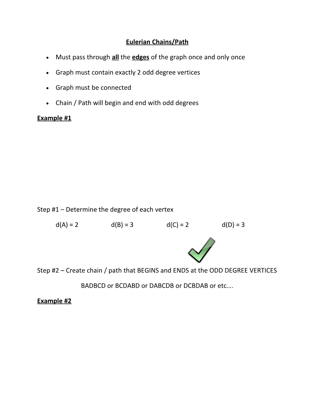 Eulerian Chains/Path