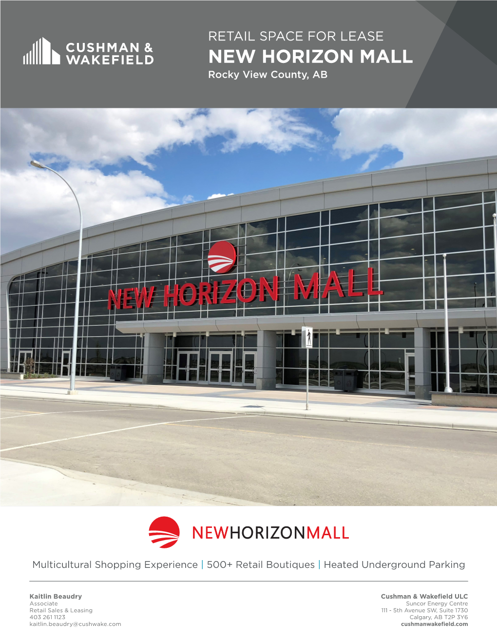 RETAIL SPACE for LEASE NEW HORIZON MALL Rocky View County, AB