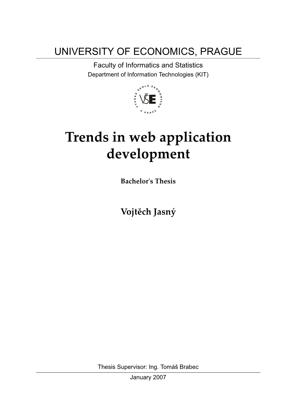 Trends in Web Application Development