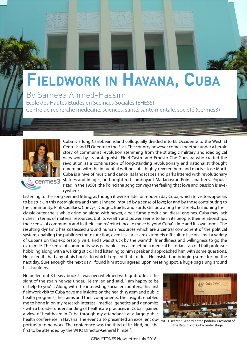 Fieldwork in Havana, Cuba