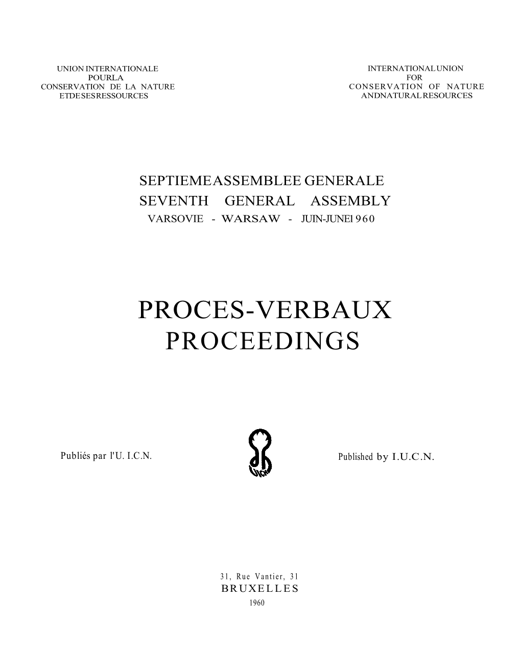 Proces-Verbaux Proceedings