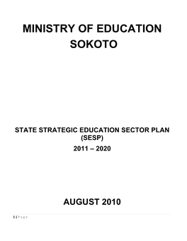 Ministry of Education Sokoto