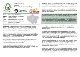 Jubilee Greenway Section 8 Tower Bridge to Westminster Bridge