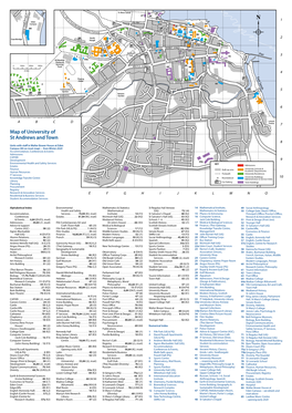 Map of University of St Andrews and Town