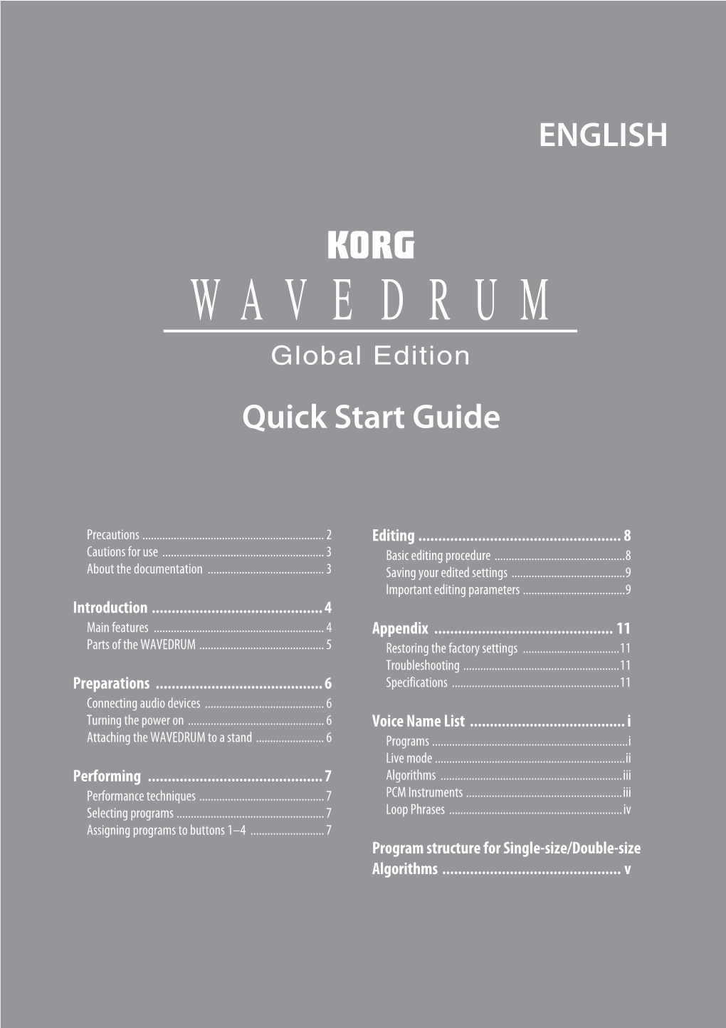 WAVEDRUM Global Edition Quick Start Guide