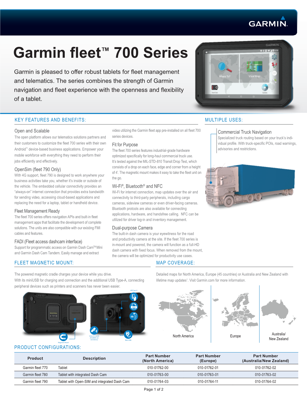 Garmin Fleet™ 700 Series