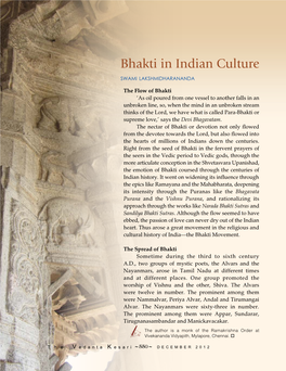 Bhakti in Indian Culture