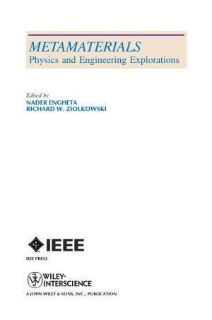 METAMATERIALS Physics and Engineering Explorations