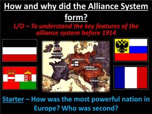 The Alliance System Before 1900