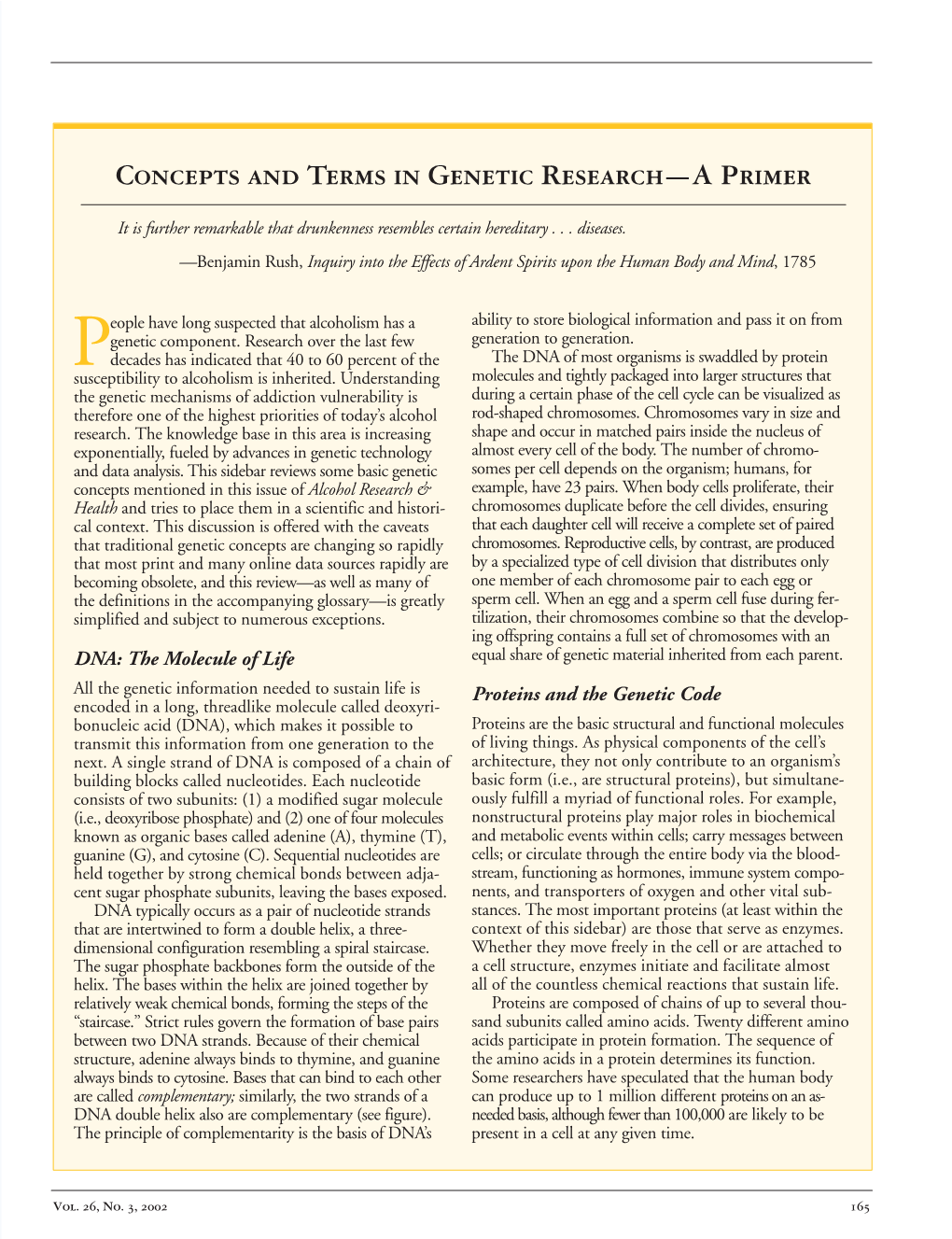 Concepts and Terms in Genetic Research.A Primer